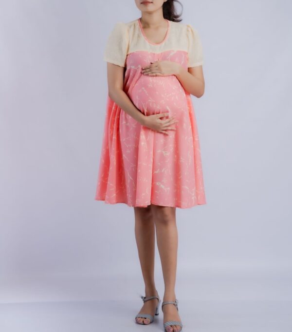 Light Pink Short Pregnancy Gown