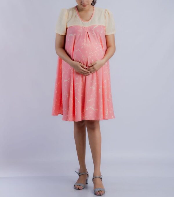 Light Pink Short Pregnancy Gown