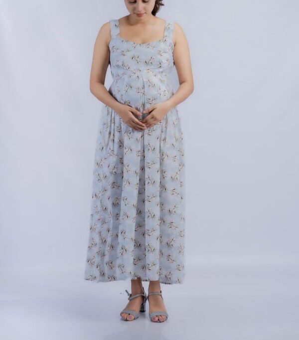 Leaf Printed Mom Frock