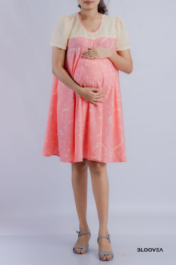 Light Pink Short Pregnancy Gown