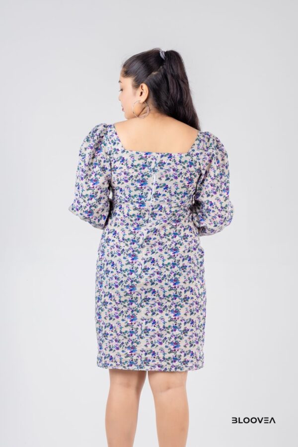 Longsleeve floral printed short dress