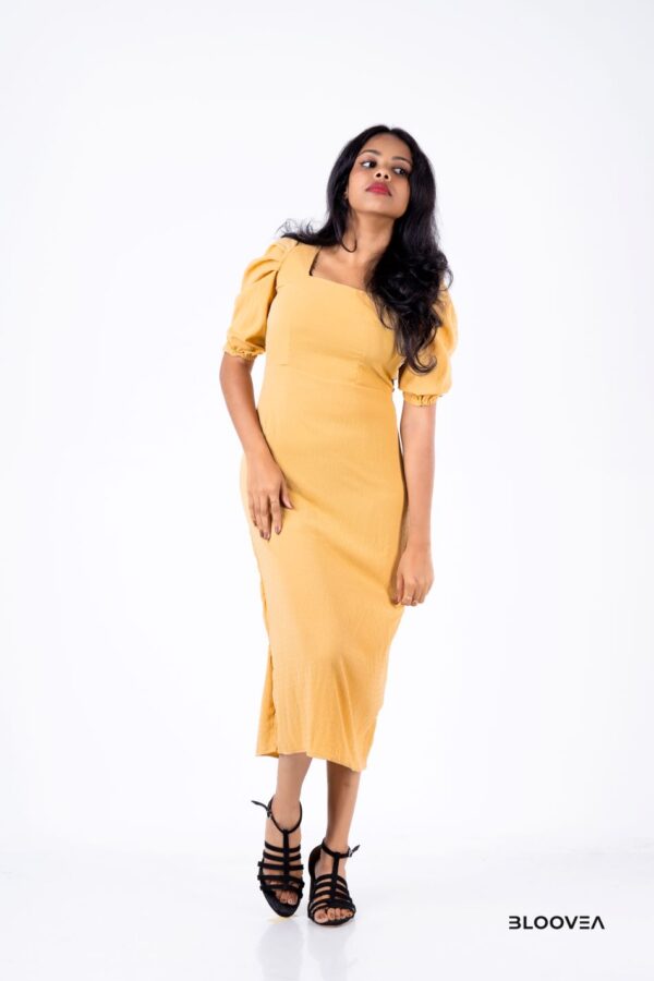 Zum zum yellowish office dress